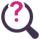 Magnifying glass with Question Mark icon